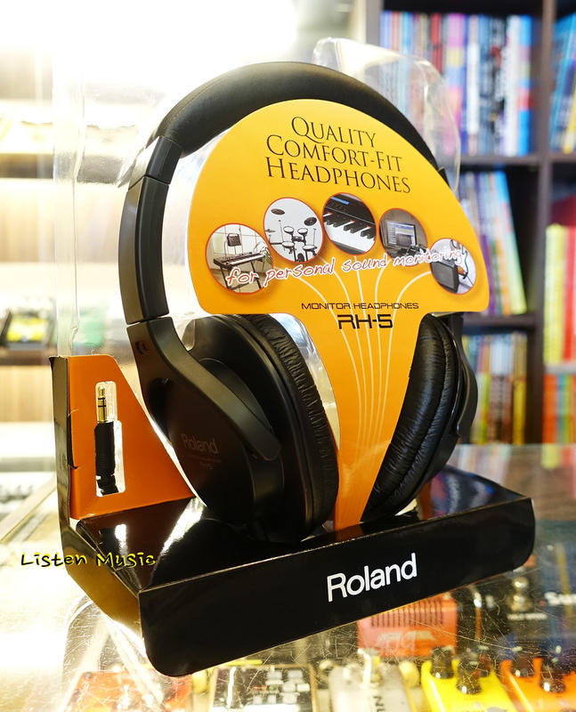 立昇樂器 Roland RH-5 耳罩式監聽耳機 電子琴耳機 電鋼琴耳機 電子鼓耳機 音響耳機 公司貨