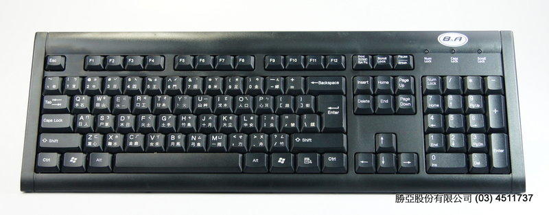 B&A 2003KB 黑色經典USB有線鍵盤 (10 台免運限同款)
