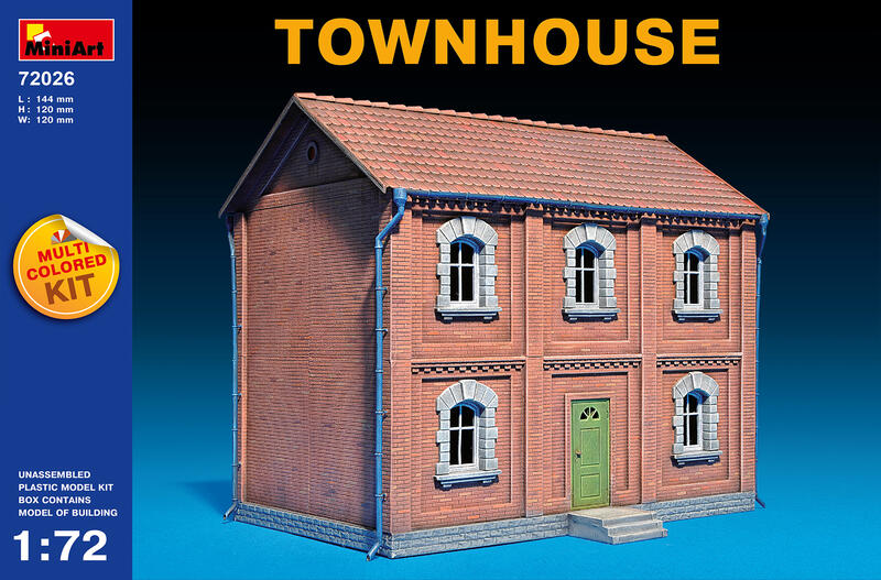 《模王 現貨》MiniArt TOWNHOUSE 72026 比例 1/72 房屋需黏著+上色