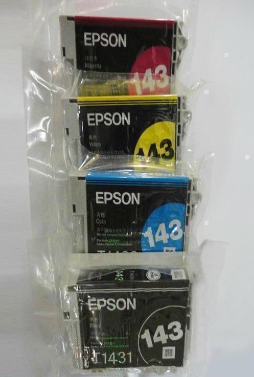 EPSON原廠墨水匣(143) T1431黑T1432藍T1433紅T1434黃 單顆顏色任選(黑色單顆425元)