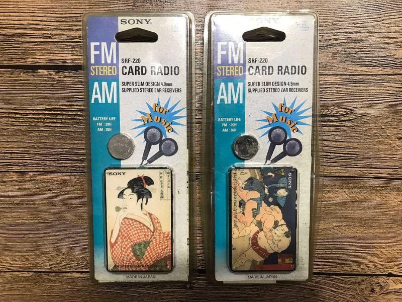 【新品未使用】 SONY カード型ラジオ　SRF-220 浮世絵 美品⭐️動作品SONY FM/AM極薄カード式ステレオラジオ SRF-220