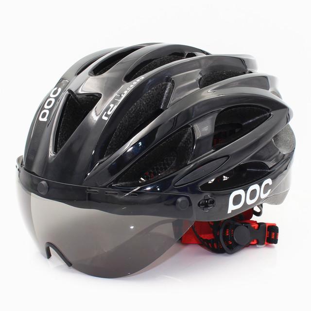 【綠色運動】POC helmet Raceday 磁吸風鏡眼鏡 壹體帶燈安全帽 尾燈帽