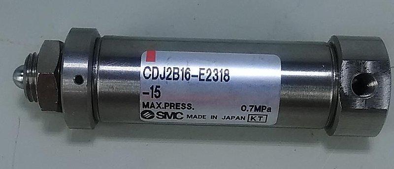 SMC CDJ2B16-E2318-15 CYLINDER 氣缸 單向復歸行定位氣壓缸 電控電機實習 機械手臂料件 