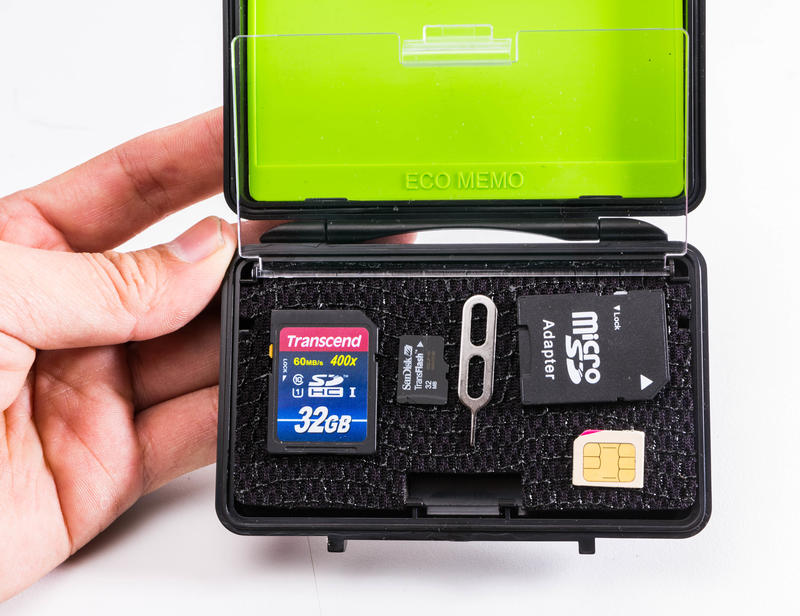 呈現攝影-黑金剛記憶卡收納盒 內層防滑 可記錄和擦拭 防水/防摔/防塵 儲存盒 SD.CF MicroSD TF