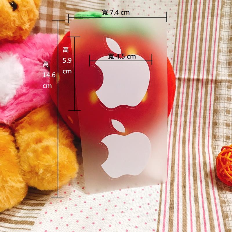 【熊便宜】Apple sticke  原廠貼紙 內附的蘋果貼紙 一張 (2顆蘋果) 蘋果粉 賣萌 APPLE貼紙