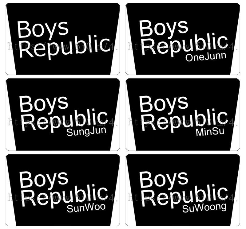 Boys Republic 少年共和國 1組6張 卡貼 貼紙 / 卡貼訂製