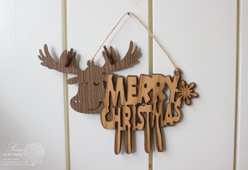【36號日本雜貨直營】日本帶回 木製聖誕麋鹿掛飾
