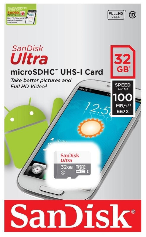 公司貨 SanDisk 32GB Ultra microSDHC TF UHS-1 100MB/s  灰白卡