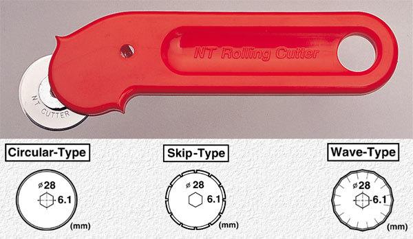【台北文具】(日製) NT Cutter RO-1P 三用滾輪式美工刀 RO1P 滾輪刀 虛線刀 實線刀 波浪刀 披薩刀