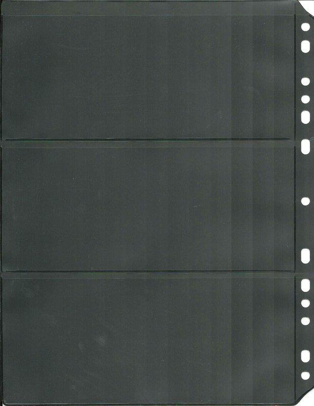 【萬龍】活頁集郵片(黑底)橫三格(雙面)，一包5片