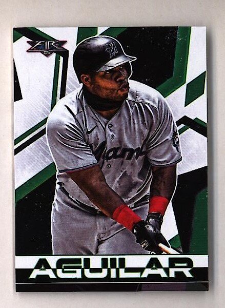 2021 Topps Fire #154 Jesus Aguilar - Miami Marlins 