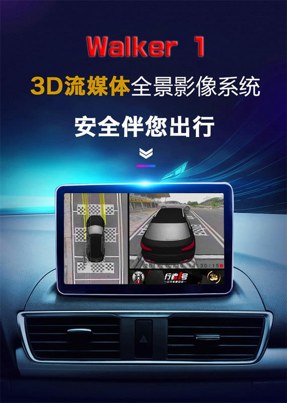 BMW用3D360度全景行車記錄儀行車輔助全景影像系統 針對老BMW沒有360度環景系統 