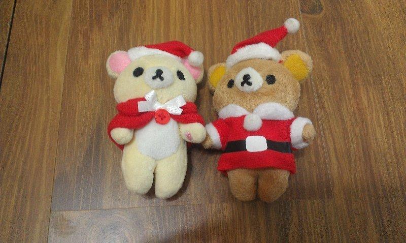 全新 Rilakkuma 拉拉熊 懶懶熊 白熊 聖誕系列 聖誕帽 聖誕裝 玩偶 娃娃 珠鍊 吊飾
