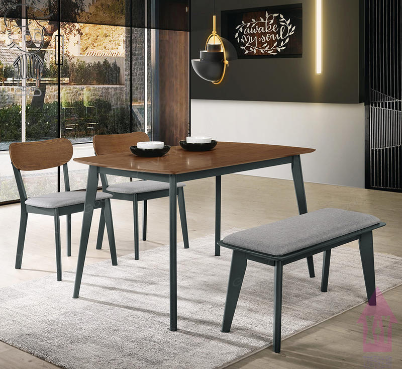 【X+Y時尚精品傢俱】現代餐桌椅系列-瑟林娜 4尺餐桌.不含餐椅.橡膠木實木腳架.摩登家具