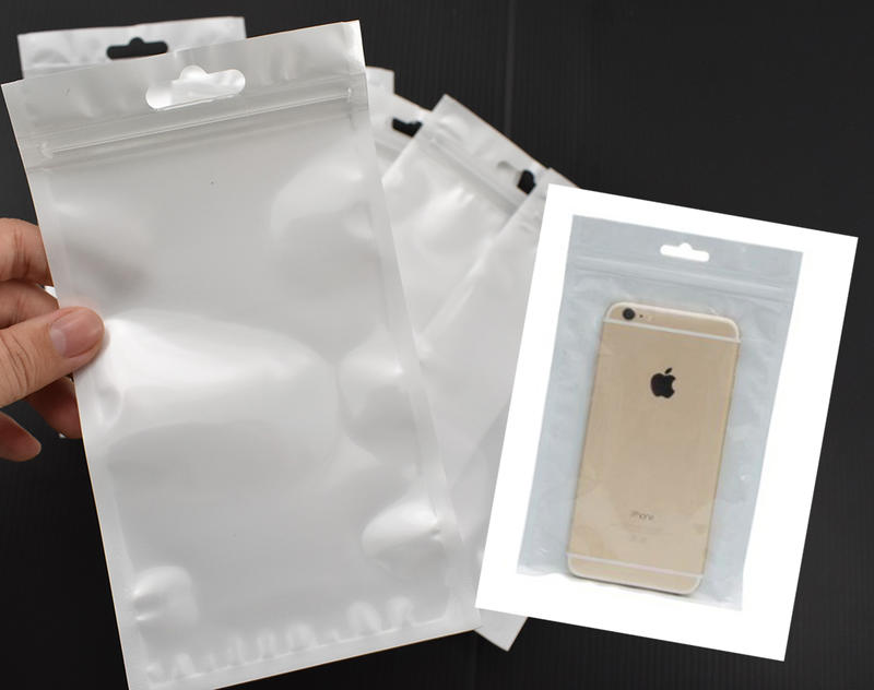 珠光袋 10X18cm(30入) 白色半透明 夾鏈袋 數據線手機殼包裝袋 珠光膜自封袋