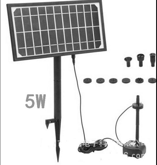 【綠市集】5W太陽能噴泉帶5LED晚上可工作 C028-2