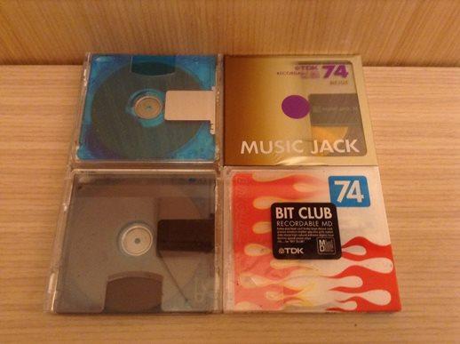 TDK recordable MD Mini Disk 可錄空白片 日本製 兩全新+兩已拆 共四片 全都可錄74分
