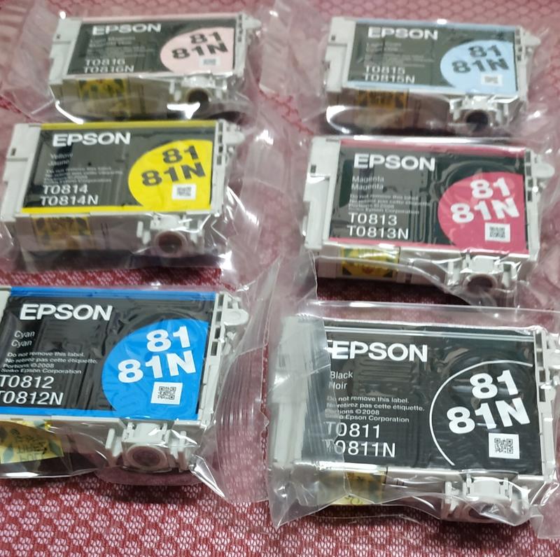 EPSON 81N  原廠墨水匣 (82N高容量版,81N淡藍+82N淡紅650元)