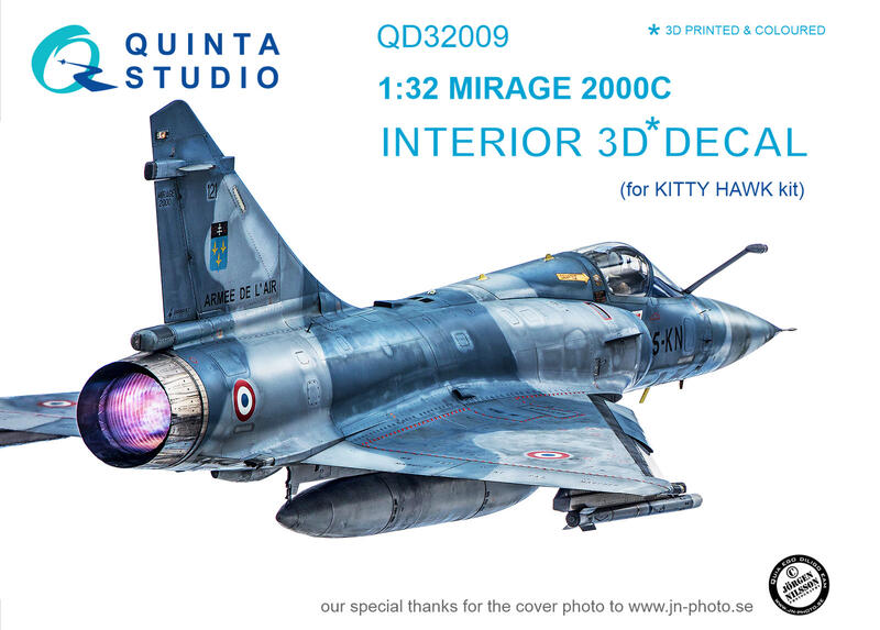 ㊣ Quinta Studio 1/32 Mirage 2000C 幻象戰機 小鷹 3D立體浮雕水貼 QD32009