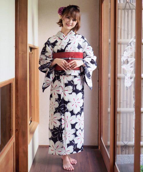日本全棉和服浴衣 深色古典系 花火大會