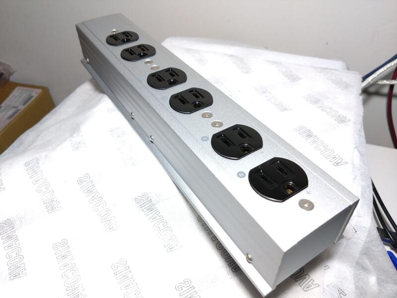 【中古】鐵三角 audio-technica AT-PT1000 6孔 鍍銠 排插  無濾波 美品