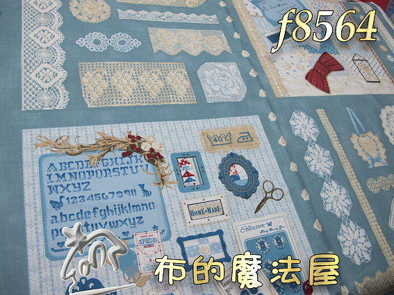 【布的魔法屋】f8564若山雅子2013主題圖案布2.5呎片進口純棉布料(日本拼布布料,LECIEN日本布料)