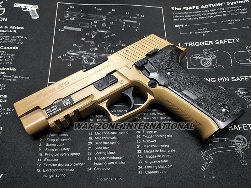 WZ SIG P226 MK25 沙 刻字版 全金屬瓦斯手槍