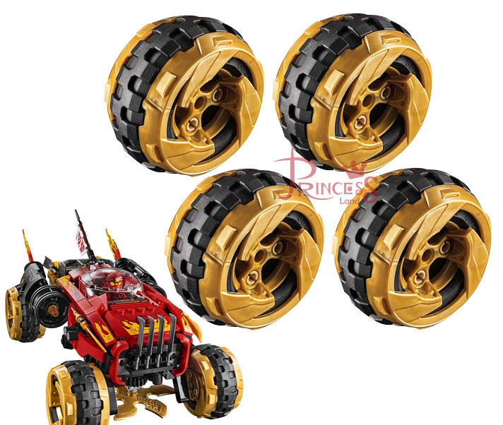 樂高王子 LEGO 旋風忍者 輪子 輪胎 56 x 26 珍珠金色 55976 1組4個70675 特價中 (W003)
