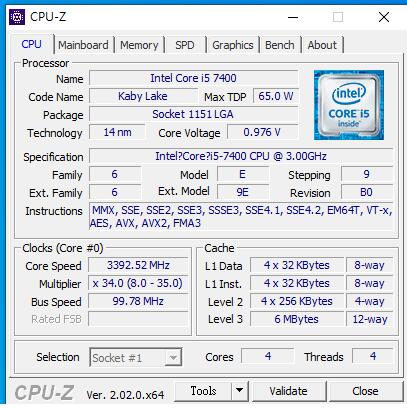Intel Core i5-7400 3.0G/6M/有內顯/1151腳位