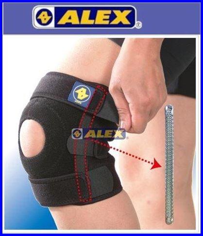 運動GO ALEX T-39 護膝 護膝 調整型 雙側彈簧片 全矽膠墊片 吸濕快乾 單一尺寸
