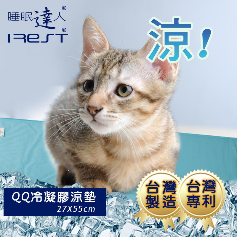 【睡眠達人irest】QQ冷凝膠寵物涼墊(55x27cm*1)，三層防漏設計，牛仔布料，堅固耐用，可手洗，台灣專利+製造