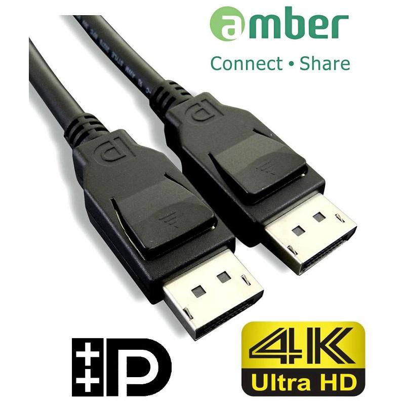 【免運折扣】amber DisplayPort認證影音訊號線 VESA DP1.2認證DP to DP/4K-1.8公尺