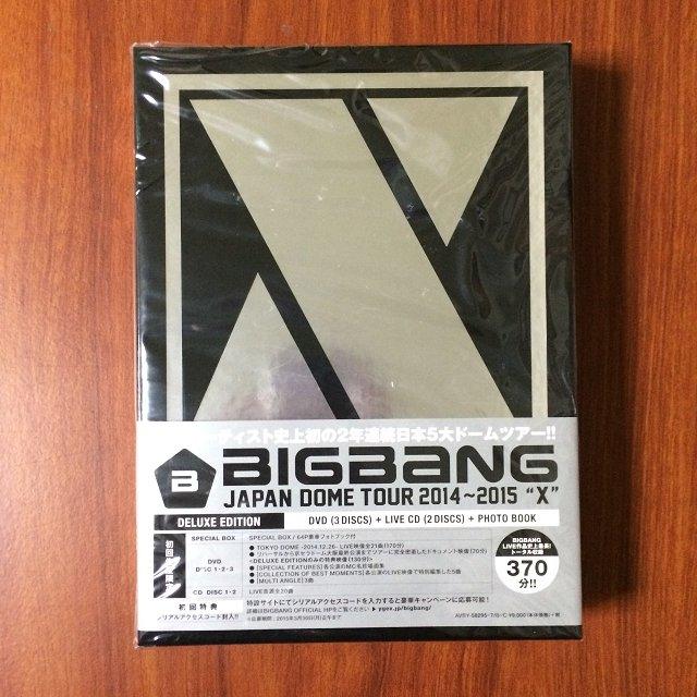 BIGBANG JAPAN DOME TOUR 2014～2015 X 初回生産限定日版DVD