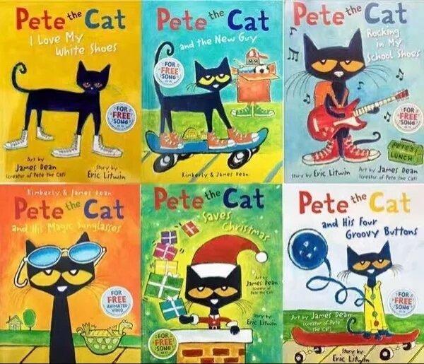 【現貨/送影音檔】吳敏蘭 I can read 皮特貓 Pete the cat 大開本 6冊 英文繪本