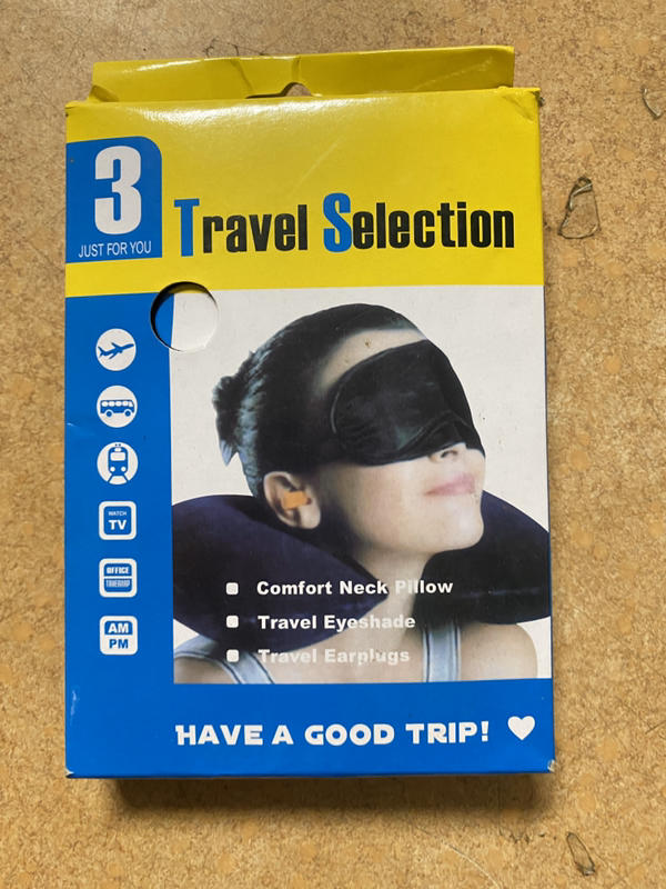 旅遊三寶 旅遊三件組 搭機 搭車 長途旅行 眼罩 耳塞 充氣頸枕 方便攜帶好收納 全新未使用