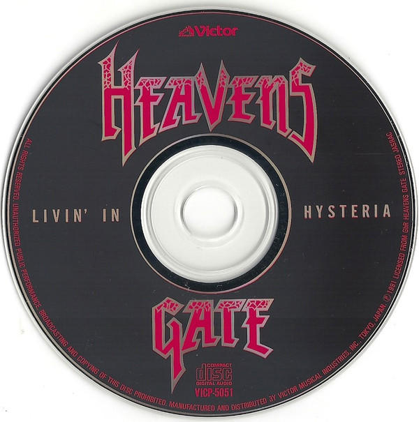 1991 絕版首發日本盤Heavens Gate– Livin' In Hysteria 進口原版CD@C10