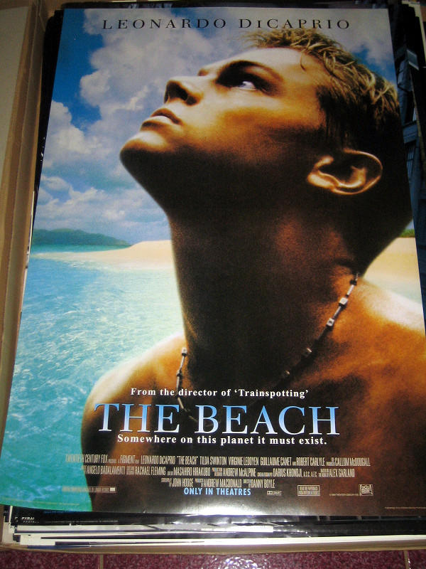 絕版【英國進口電影海報】海灘 The Beach 李奧納多·狄卡皮歐 (2002年)(首)