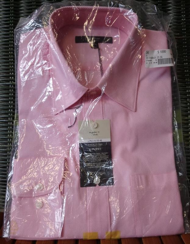 G2000 MAN 長袖襯衫 尺寸 15.5 粉色01 (388)