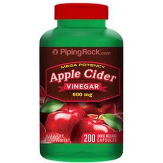 【天然小舖】Piping Rock Apple Cider 蘋果醋 600mg 200顆