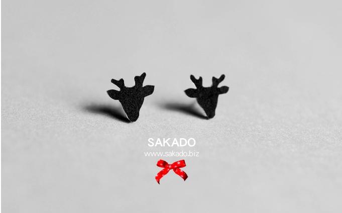阪堂SAKADO手工耳釘--聖誕限量版--"麋鹿" 