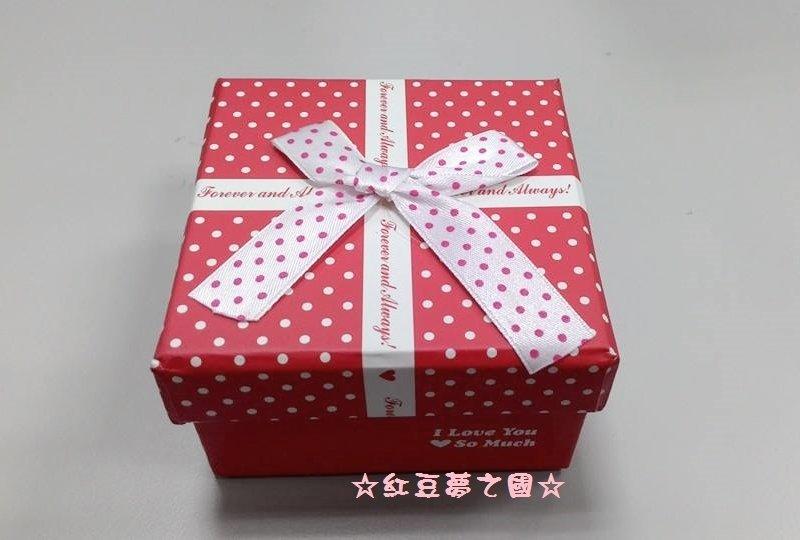 【紅豆夢之國】包裝用精緻小禮盒－A款：紅點白蝴蝶結 (現貨供應)