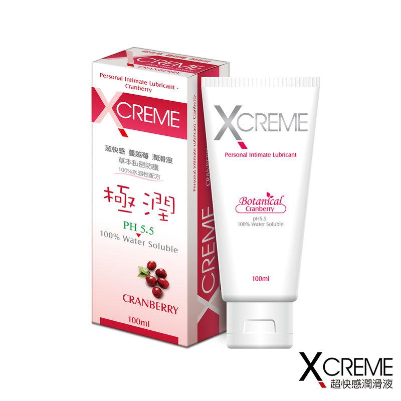 【X-CREME】超快感蔓越莓潤滑液(100ml)-保濕/蘆薈/水感/冰晶/蜜露/薰衣草/蔓越莓