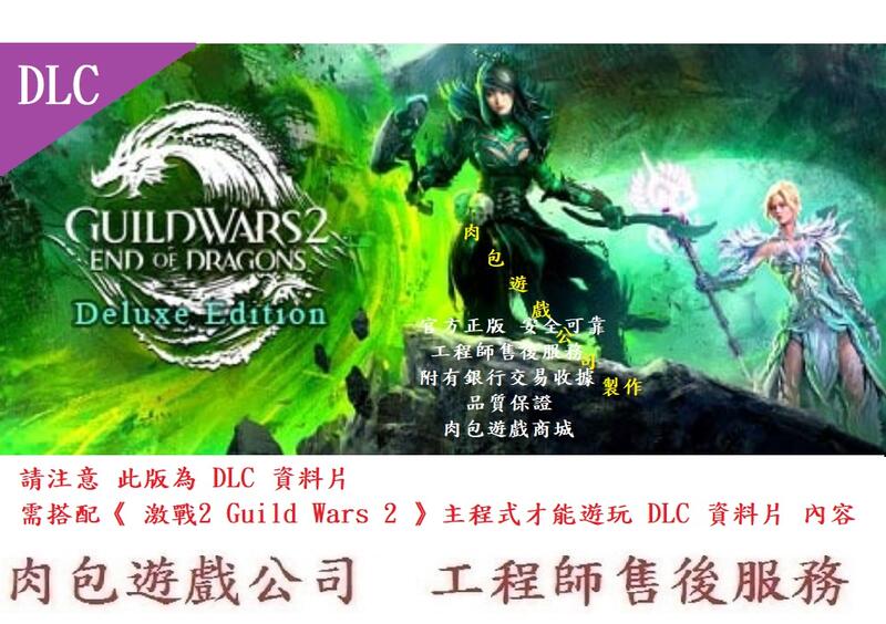 PC版 肉包 美版 官方序號 激戰2 龍的終結 豪華版 Gw2 Guild Wars 2: End of Dragons