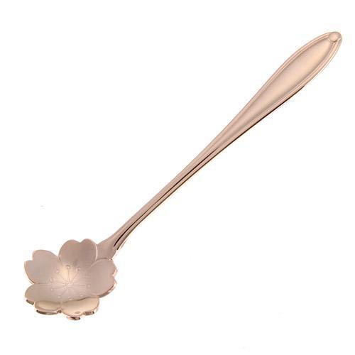 補貨中 日本製 玫瑰金 櫻花造型 不銹鋼 攪拌匙 咖啡匙 小湯匙
