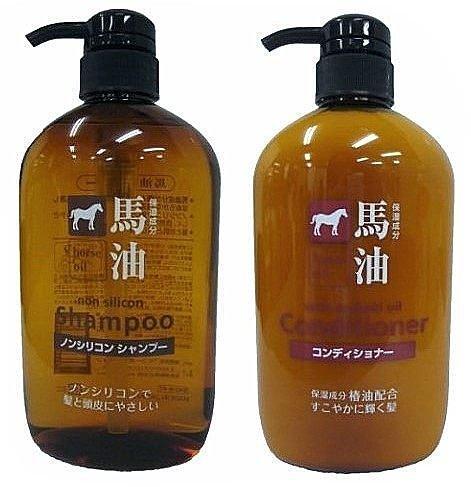 【嘟嘟小鋪】日本製原裝進口 熊野 馬油弱酸性無矽添加洗髮精 600ml