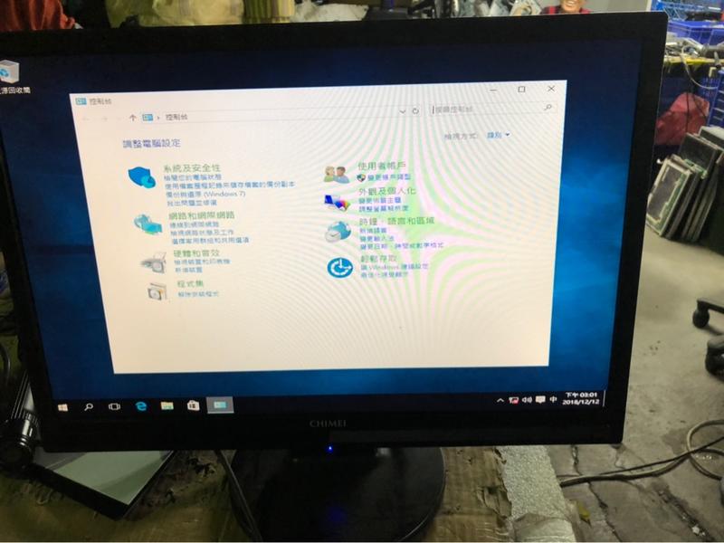 chimei 22吋電腦液晶螢幕