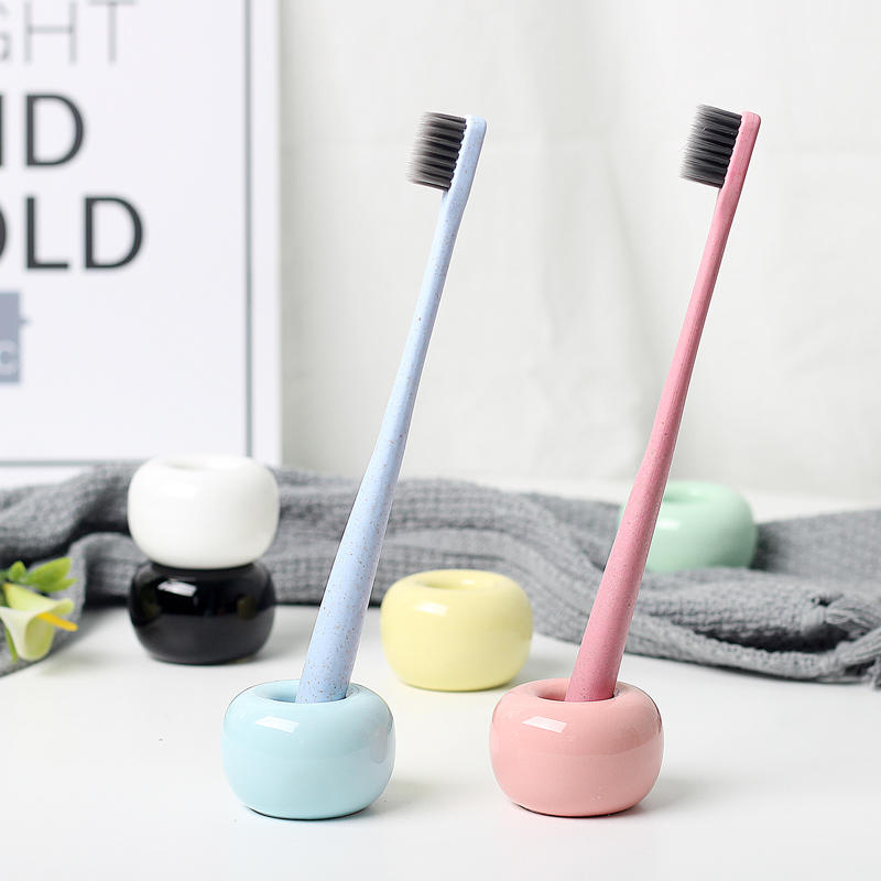 日式簡約 陶瓷 牙刷架 創意 牙刷座 牙刷 收納 牙刷托架 置物 糖果色 筆插