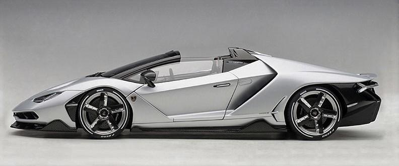 超跑RC工房-<缺貨> 1/18 AUTOart Lamborghini CENTENARIO Roadster 銀特價
