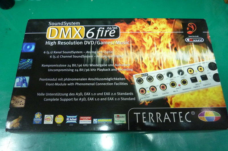 德國坦克 terretec dmx 6 fire 24/96 pci 音效卡.錄音卡