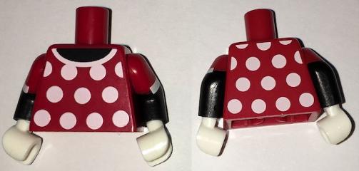 樂高王子 LEGO 71040 迪士尼城堡 米妮 身體 紅色上衣 白點 973pb2428c01 (A-210) 缺貨